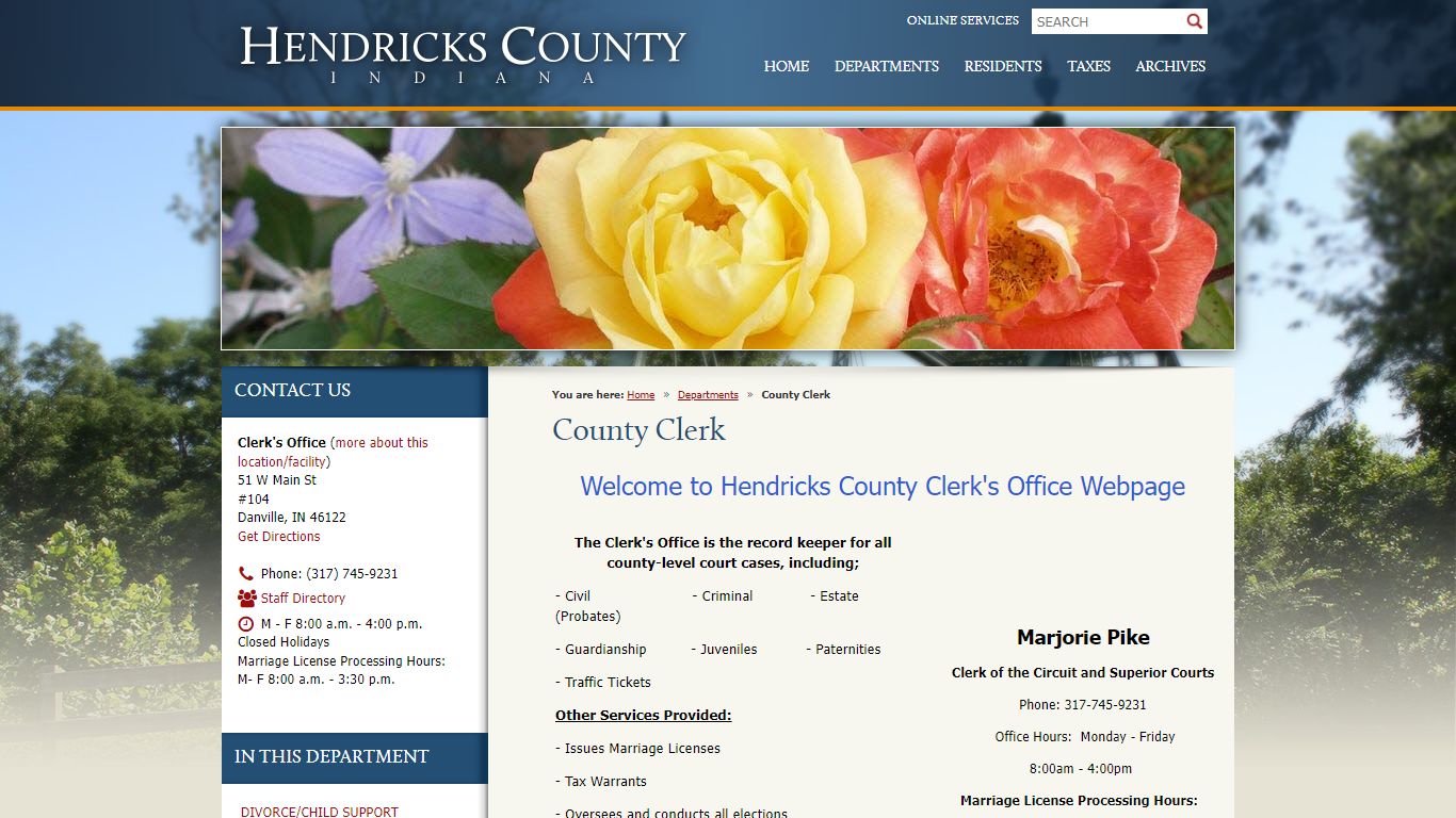 County Clerk / Hendricks County, IN