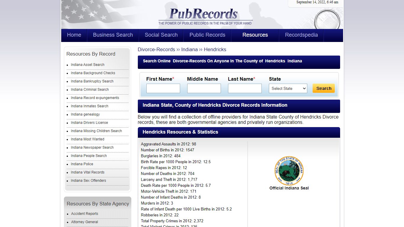 Hendricks County, Indiana Divorce Records - Pubrecords.com
